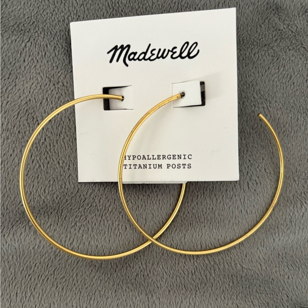 Madewell Gold Minimalist Hoop Earrings